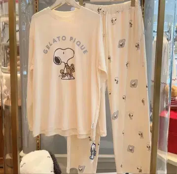 [ 상하의 세트 ] 젤라피케 젤라또피케 PEANUTS 콜라보 스누피