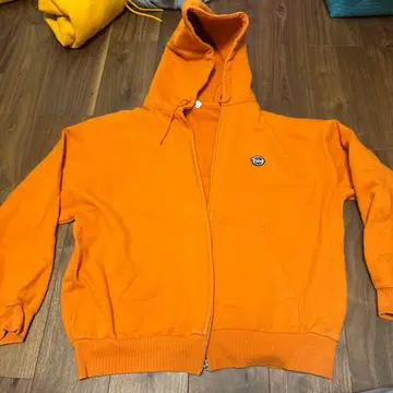 오렌지 풀 집업 후드티