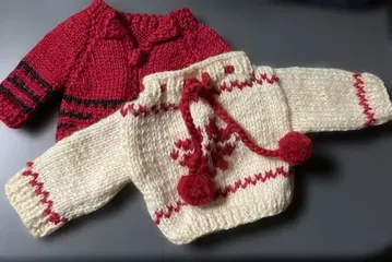 컨트리 인형 베어 의류 세트 니트 스웨터