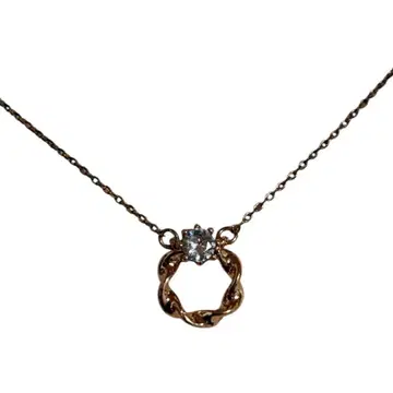 트위스트 링 목걸이 40cm