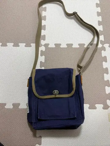 신사부로 캔버스 숄더백 네이비