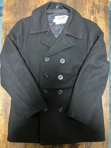 Schott 샷 740 P 코트 멜톤 블랙 USA제 42