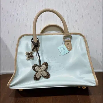 토카 TOCCA 토트백 민트 x 베이지 천연 가죽