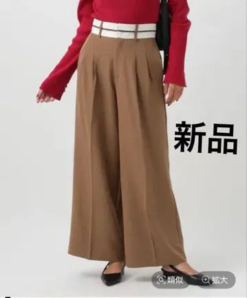 택 포함 새상품 턱 와이드 팬츠 S 사이즈