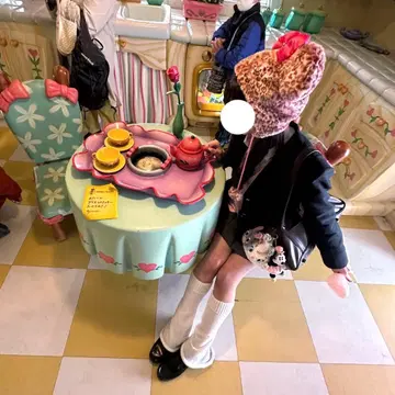 디즈니 팬캡 미니 레오파드 무늬 핑크