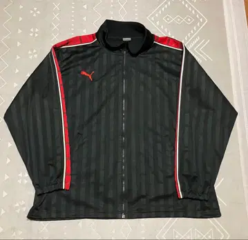 PUMA 저지 상의 빅 사이즈 블랙 x 레드