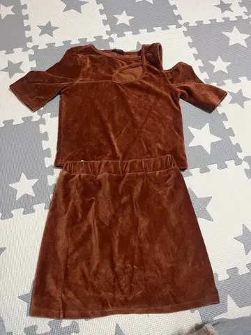 EMODA 브라운 벨벳 셋업