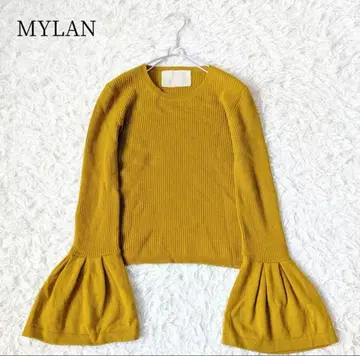 마이 란 벨 슬리브 리브 니트 풀오버 캐시미어 100