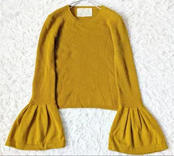 마이 란 벨 슬리브 리브 니트 풀오버 캐시미어 100