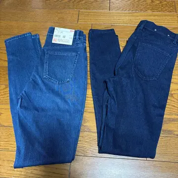 유니클로 히트텍 스키니 데님 팬츠 2세트