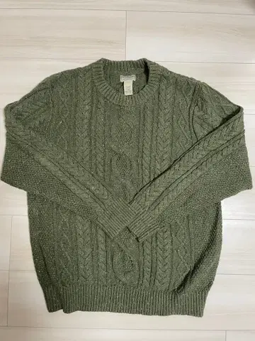 L.L.Bean 피셔맨 스웨터 올리브 그린