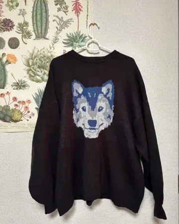 애니멀 동물 니트 스웨터 PUBLUX 허스키