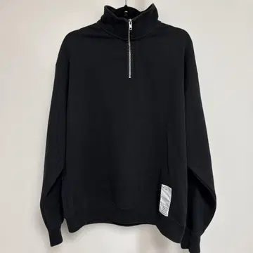 Y-3 블랙 하이넥 하프 지퍼 맨투맨 트레이닝복 XL