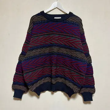 빈티지 총무늬 디자인 니트 풀오버