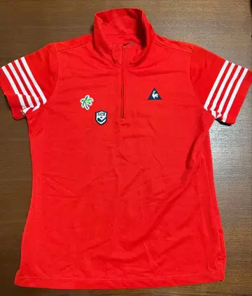 르꼬끄 스포르티브 여성용 골프 셔츠 빨간색 L 사이즈