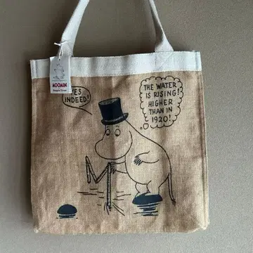 미사용 새상품 무민 People Tree 에코백 주트 대용량