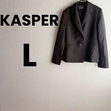 KASPER 테일러드 자켓 L 블랙