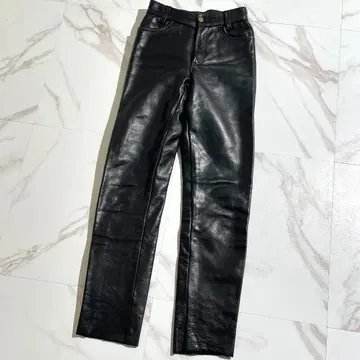 반손 가죽 팬츠 가죽 팬츠 바이커 W27