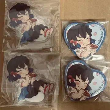 귀멸의 칼날 스트로베리 페스티벌 아크릴 스탠드 캔뱃지 하시비라 이노스케