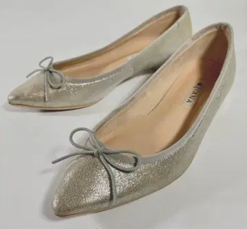 DIANA 다이애나 플랫 펌프스 발레 슈즈 실버 J0989
