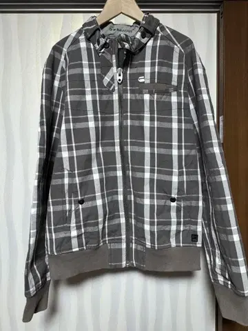 지 스타 RAW 체크 무늬 라이더 자켓