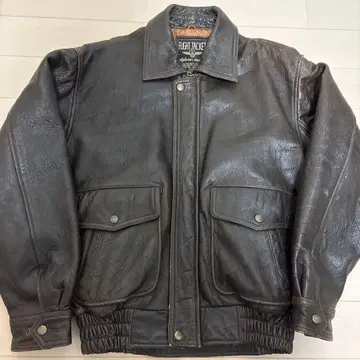 FLIGHT JACKET 스타일 가죽 다운 자켓