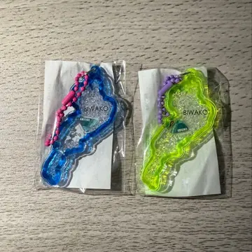 비와코 키링 이부키노사토 한정판 산 옐로우 컬러 파랑