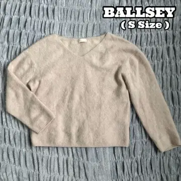 [ BALLSEY ] V넥 스웨터 베이지 긴팔 니트탑