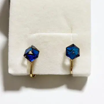 귀찌 스퀘어 주사위 큐브 유리 블루 파랑