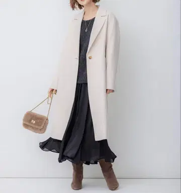 [ 23구 ] 울 캐시미어 비버 체스터 코트 베이지/5호
