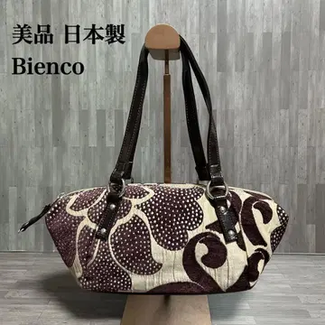 새상품급 Bienco 꽃무늬 핸드백 자수 일본제