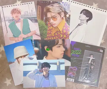 BTS V 마그넷 사진 3장 달력3장 세트