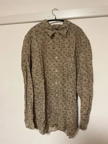 claiborne 기하학 패턴 긴팔 셔츠