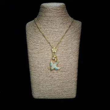 대영 박물관 목걸이 미사용 새와 꽃