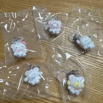 산리오 캐릭터즈 메지루시 액세서리 포근포근 스노우 5종 세트