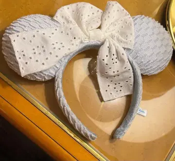 디즈니 미니 레이스 리본 머리띠 ( 블루 )