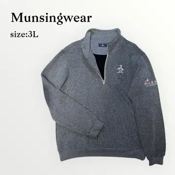 Munsingwear 하프 지퍼 스웨터 3L 그레이