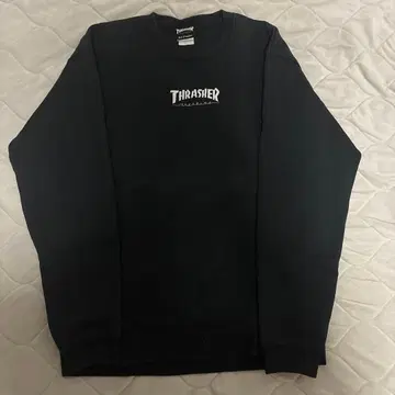THRASHER 블랙 맨투맨 L