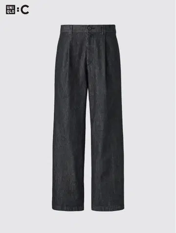 유니클로 c 턱 스트레이트 팬츠/데님