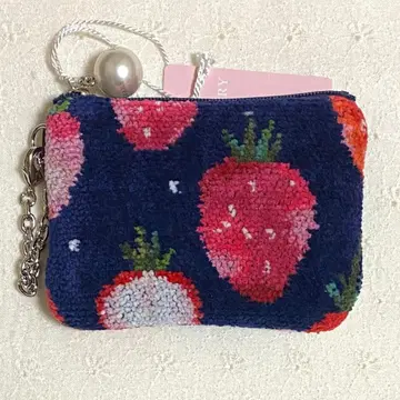 페이러 키&카드 파우치 스트로베리 도트