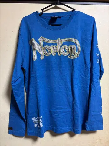 Norton 긴팔 티셔츠 롱T 블루