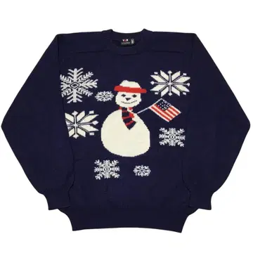 빈티지 VAN JAC  눈사람 크루넥 스웨터 M
