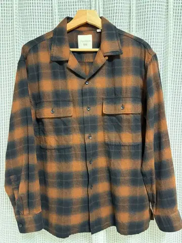 UNIQLO JWA 브러쉬드 코튼 오버사이즈 셔츠 36 브라운