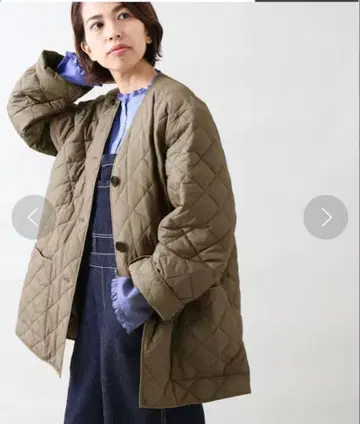 IENA 이에나 퀼팅 노카라 코트 카키 가을/겨울 인기 아우터 38