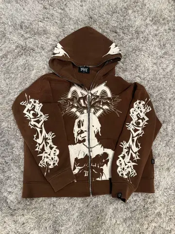 [레어] cozy worldwide 브라운 지퍼 후드티 2023 완판템