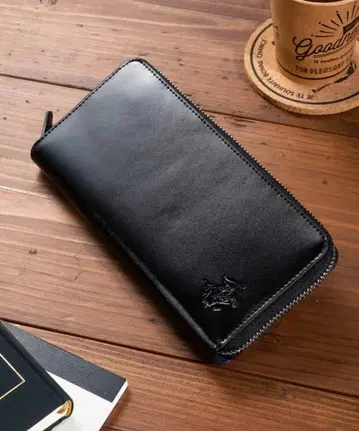 Beverly Hills Polo Club 라운드 지퍼 가죽 장지갑