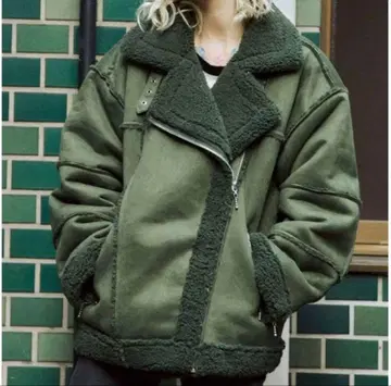 jouetie 무스탕 코트 무스탕 라이더스