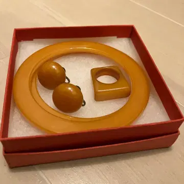 베이클라이트 액세서리 세트 뱅글, 귀찌, 반지