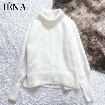 새상품급 이에나 AQUA 하이넥 풀오버 캐시미어 니트 최근 모델