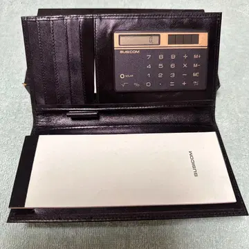 BUSICOM 계산기 포함 장지갑 블랙